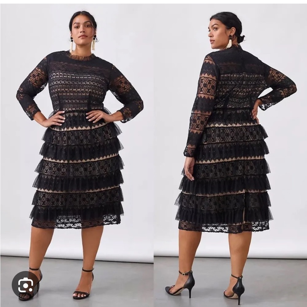 Anthropologie - Forever That Girl lace midi dress - size 1X